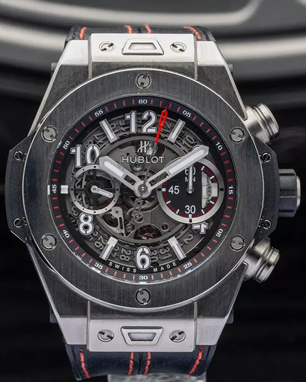 2017 Hublot Big Bang Unico 45MM Skeleton Dial Leather Strap (411.NX.1170.RX)