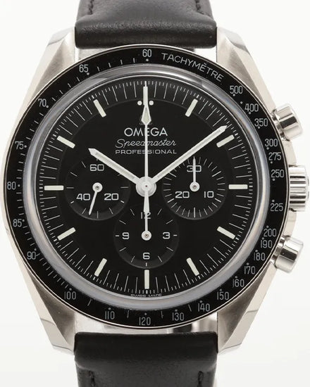 Omega Speedmaster Professional Moonwatch 42MM Black Dial Leather Strap  (310.32.42.50.01.002)