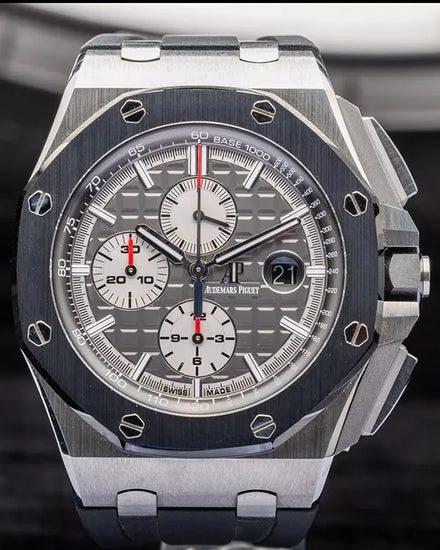 2018 Audemars Piguet Royal Oak Offshore "Ghost" 44MM Grey Dial Rubber Strap (26400IO.OO.A004CA.1)