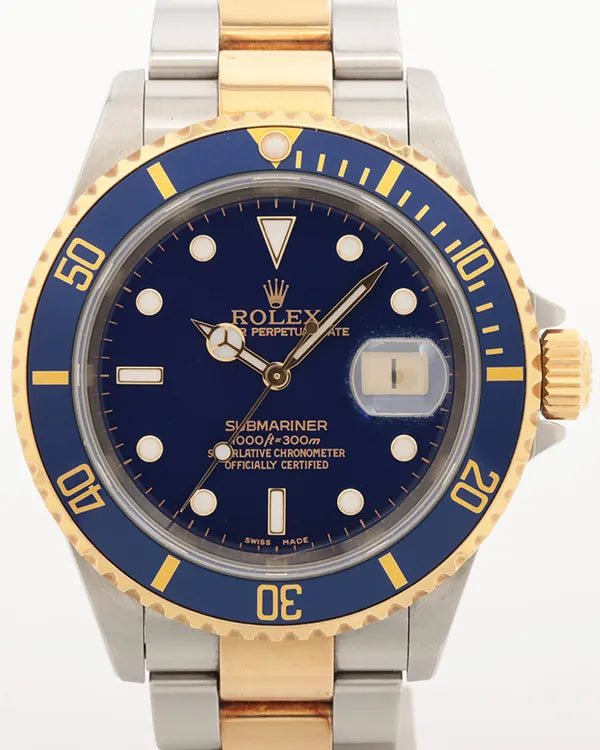 Rolex Submariner Date "Bluesy" 40MM Blue Dial Two-Tone Oyster Bracelet (16613)