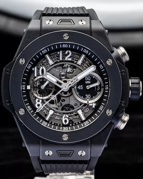 2021 Hublot Big Bang Unico Black Magic 44MM Skeleton Dial Rubber Strap (421.CI.1170.RX)