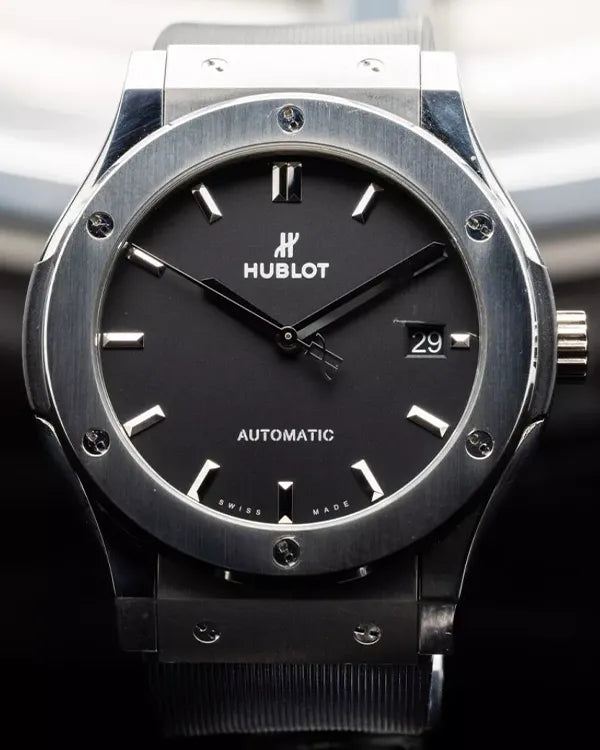 2020 Hublot Classic Fusion 45MM Black Dial Rubber Strap (511.NX.1171.RX)