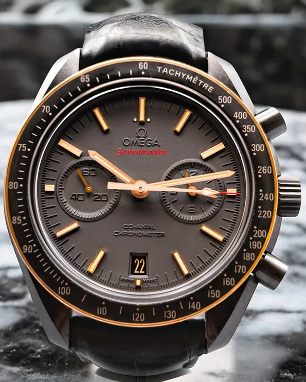 2016 Omega Speedmaster Dark Side of the Moon "Sedna Black" 44.25MM Grey Dial Leather Strap (311.63.44.51.06.001)