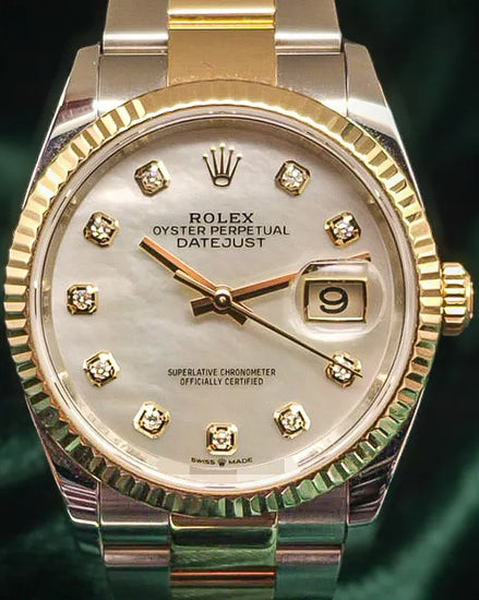 2023 Rolex Datejust 36MM Mother of Pearl Dial Two-Tone Oyster Bracelet (126233)