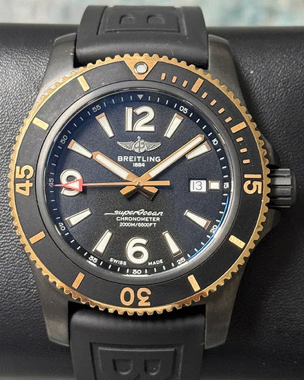 2022 Breitling Superocean Automatic 46MM Black Dial Rubber Strap (U17368)