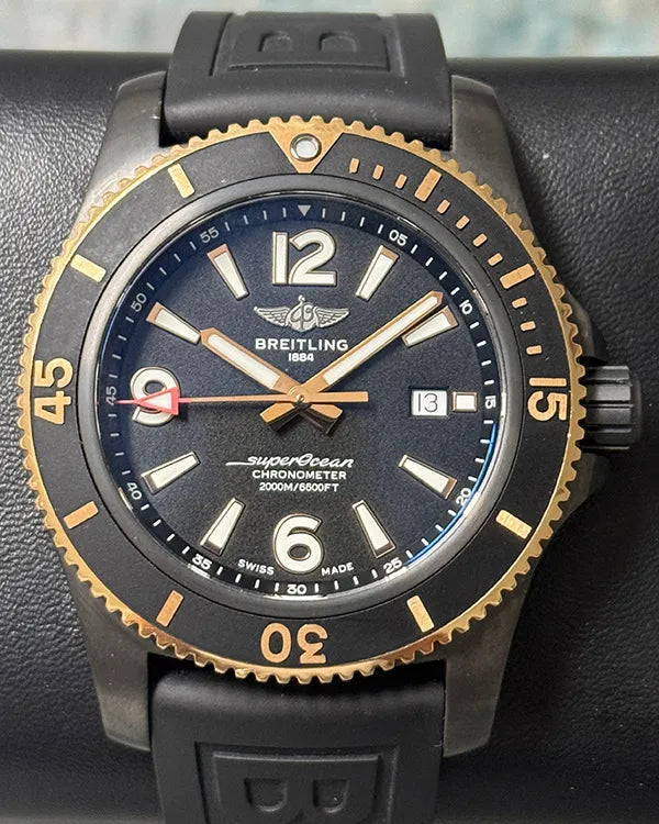 2022 Breitling Superocean Automatic 46MM Black Dial Rubber Strap (U17368)