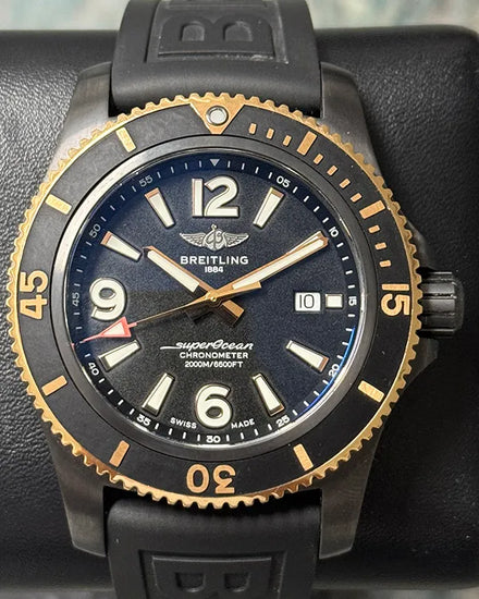 2022 Breitling Superocean 46MM Black Dial Rubber Strap (U17368)
