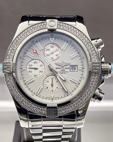 2018 Breitling Super Avenger II 48MM White Dial Steel Bracelet (A13371)