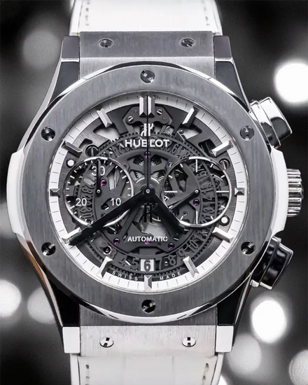 2019 Hublot Classic Fusion Aerofusion 45MM Skeleton Dial Leather Strap (525.NE.0127.LR)