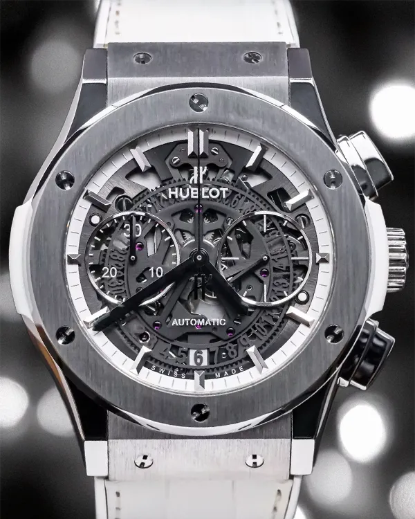 2019 Hublot Classic Fusion Aerofusion 45MM Skeleton Dial Leather Strap (525.NE.0127.LR)