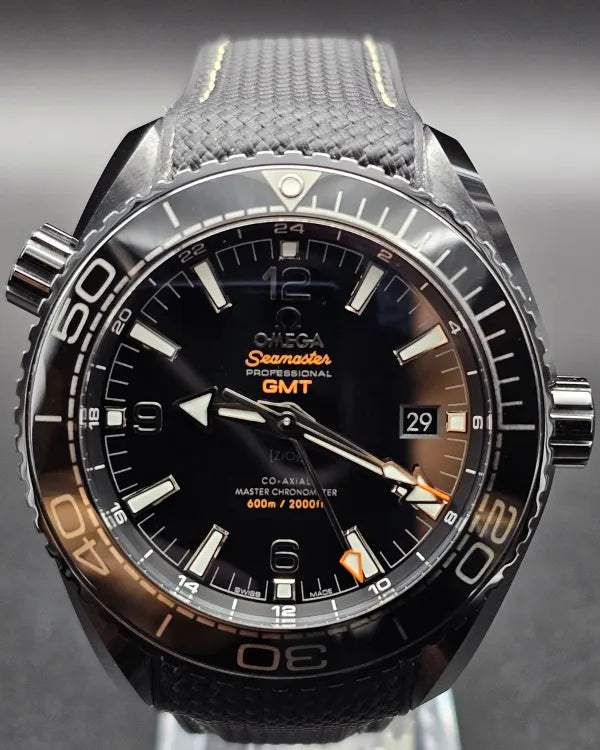 2019 Omega Seamaster Planet Ocean 600M "Deep Black" 45.5MM Black Dial Rubber Strap (215.92.46.22.01.001)