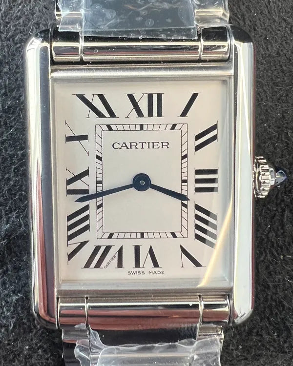 2024 Cartier Tank Must Large 33.7MM Quartz Silver Dial Steel Bracelet (WSTA0052)