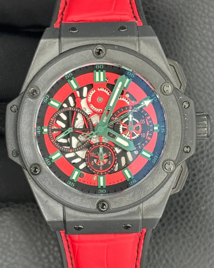 Hublot King Power "Mexico" 48MM Red Dial Leather Strap (710.CI.0130.GR.MEX10)