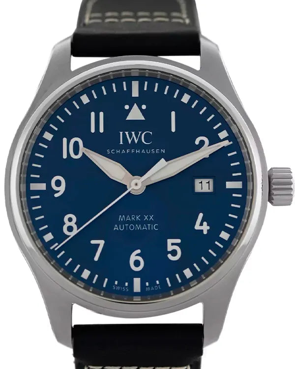 2025 IWC Schaffhausen Pilot Mark XX 40MM Blue Dial Leather Strap (IW328203)