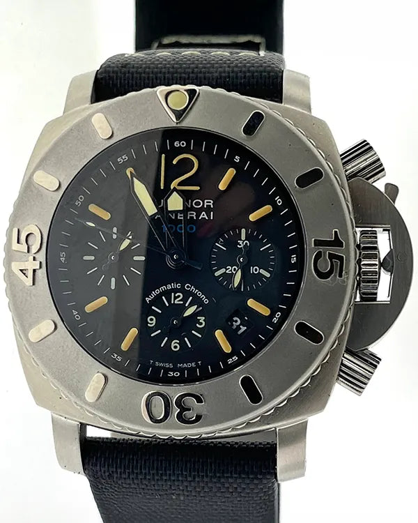2004 Panerai Submersible Chrono 1000M L.E. 47MM Black Dial Rubber Strap (PAM00187)