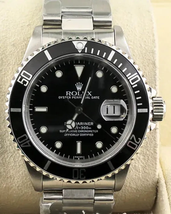 1999 (A Serial) Rolex Submariner Date 40MM Black Dial Oyster Bracelet (16610)