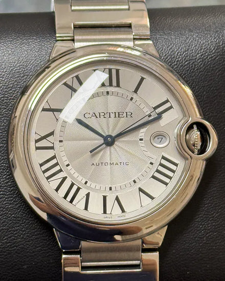 Cartier Ballon Bleu 42MM Silver Dial Steel Bracelet (WSBB0049)