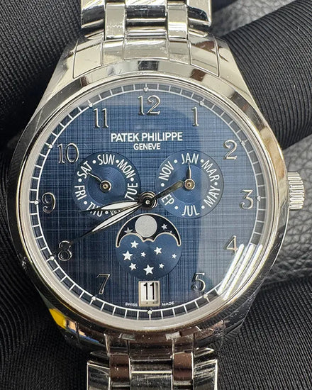 2023 Patek Philippe Annual Calendar 38MM "Midnight Blue Shantung" Dial Steel Bracelet (4947/1A-001)