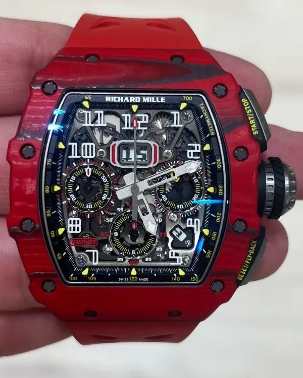 2019 Richard Mille RM 11 Flyback L.E. 44.5MM Skeleton Dial Rubber Strap (RM11-03 FQ TPT)