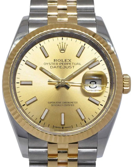 Rolex Datejust 36MM Champagne Dial Two-Tone Oyster Bracelet (126233)