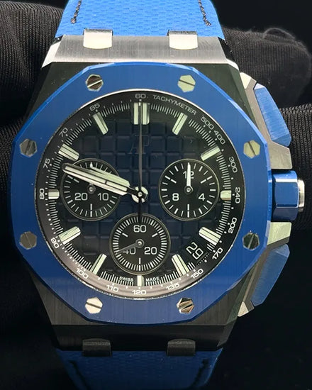 Audemars Piguet Royal Oak Offshore 43MM Blue Dial Textile Strap (26420CE.OO.A043VE.01)