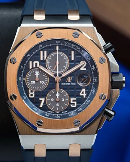 2018 Audemars Piguet Royal Oak Offshore Chronograph "Bucherer Edition" L.E. 42MM Blue Dial Rubber Strap (26471SR.OO.D101CR.01)