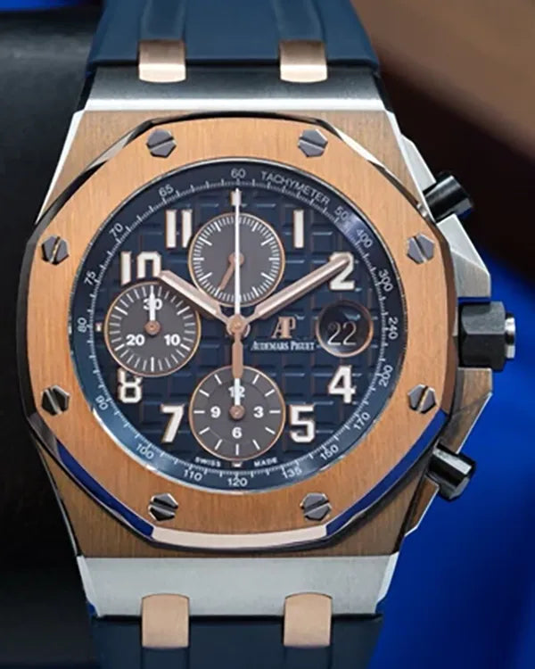 2018 Audemars Piguet Royal Oak Offshore Chronograph "Bucherer Edition" L.E. 42MM Blue Dial Rubber Strap (26471SR.OO.D101CR.01)