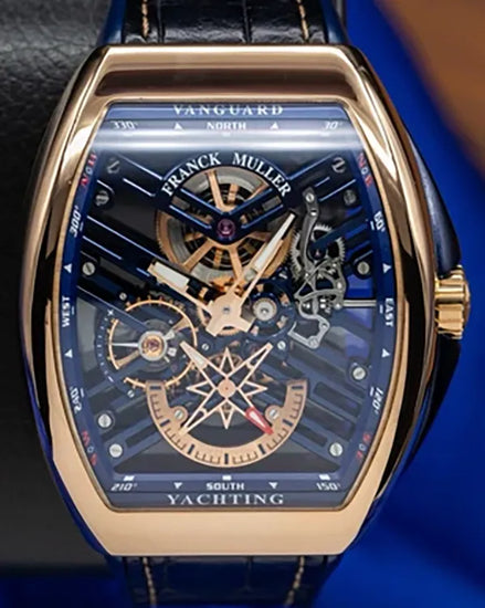 2019 Franck Muller Vanguard 45MM Skeleton Dial Leather Strap (V 45 S6 SQT 5N YACHT)