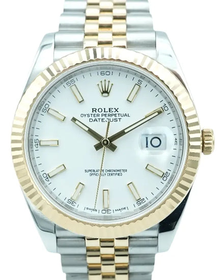 2017 Rolex Datejust 41MM White Dial Two-Tone Jubilee Bracelet (126333)