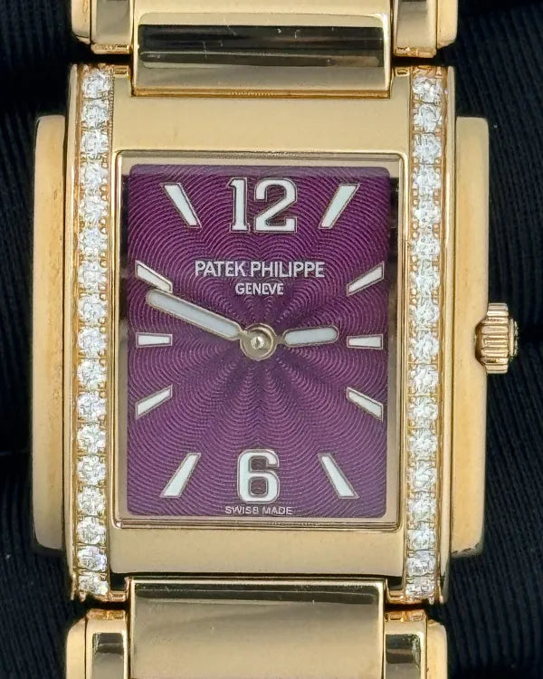 2024 Patek Philippe Twenty-4 25.1MM Quartz Purple Dial Rose Gold Bracelet (4910/1201R-010)