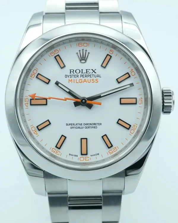 2015 Rolex Milgauss 40MM White Dial Oyster Bracelet (116400)
