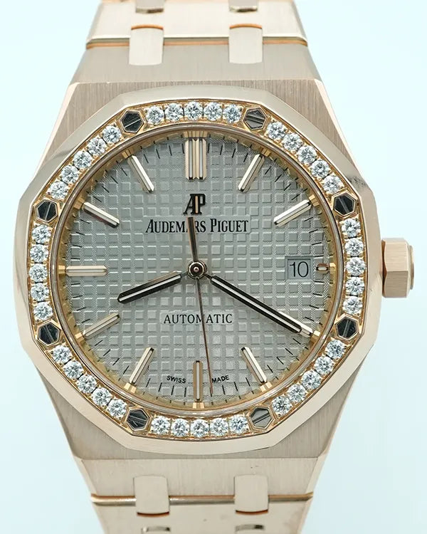 2017 Audemars Piguet Royal Oak 37MM Silver Dial Rose Gold Bracelet (15451OR.ZZ.1256OR.01)
