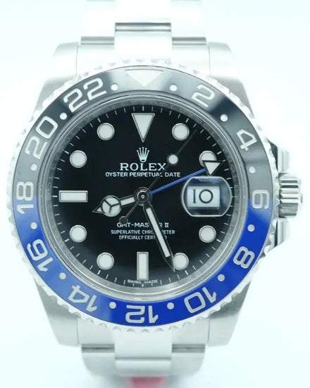 2022 Rolex GMT-Master II "Batman" 40MM Black Dial Oyster Bracelet (126710BLNR)