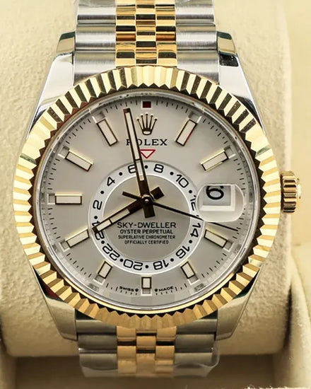2023 Rolex Sky-Dweller 42MM White Dial Two-Tone Jubilee Bracelet (336933)