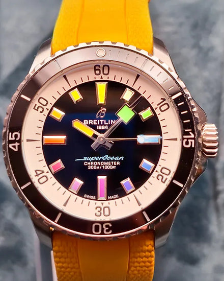 2024 Breitling Superocean 42MM Black Dial Rubber Strap (A17375211B2S4)