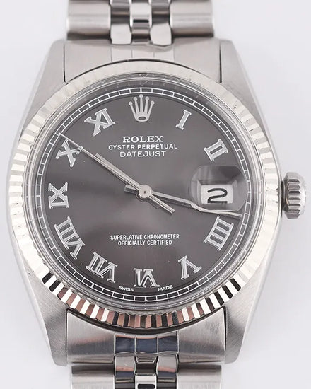 Rolex Datejust 36MM Aftermarket Black Dial Jubilee Bracelet (1601)