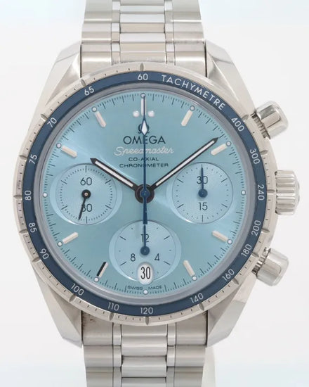 2020 Omega Speedmaster 38MM Blue Dial Steel Bracelet (324.30.38.50.03.001)