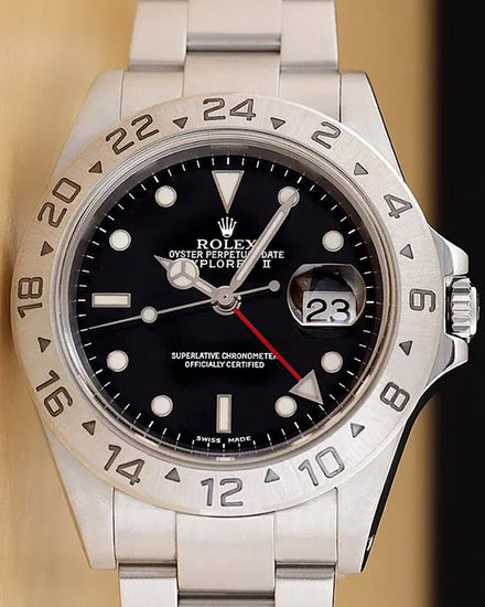 Rolex Explorer II 40MM Black Dial Oyster Bracelet (16570)