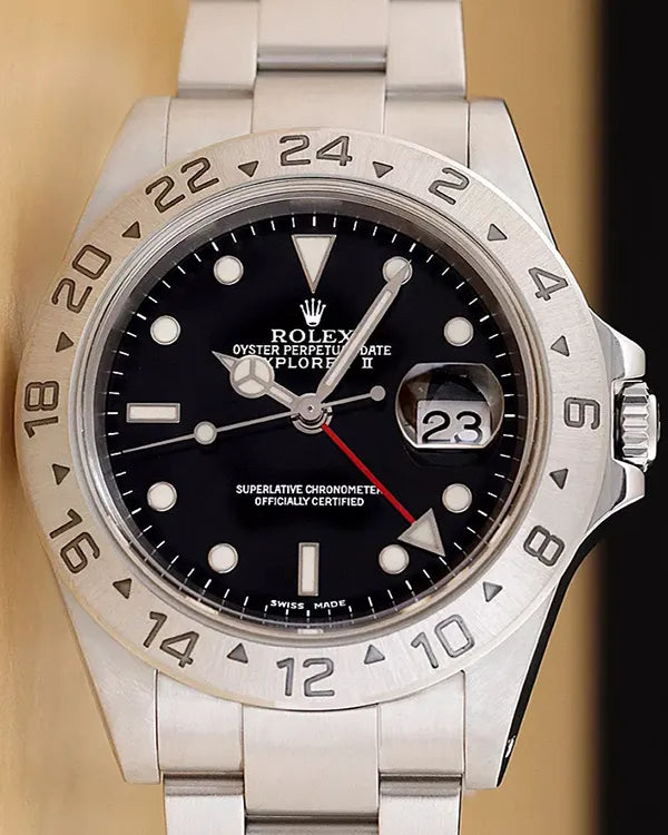 Rolex Explorer II 40MM Black Dial Oyster Bracelet (16570)