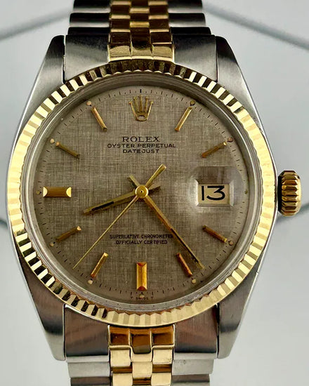 Rolex Datejust 36MM Grey "Linen" Dial Two-Tone Jubilee Bracelet (1601)