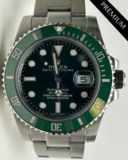 2014 Rolex Submariner Date "Hulk" 40MM Green Dial Oyster Bracelet (116610LV)