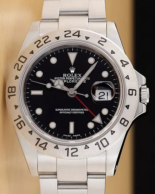 Rolex Explorer II 40MM Black Dial Oyster Bracelet (16570)