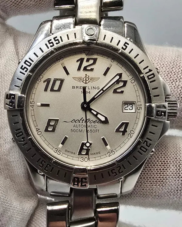 Breitling Colt 38MM Silver Dial Steel Bracelet (A17350)