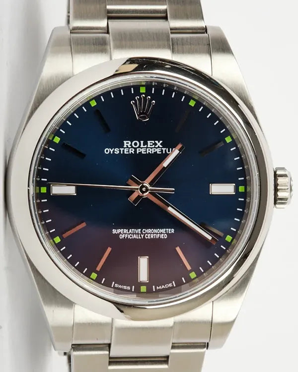2019 Rolex Oyster Perpetual 39MM Blue Dial Oyster Bracelet (114300)