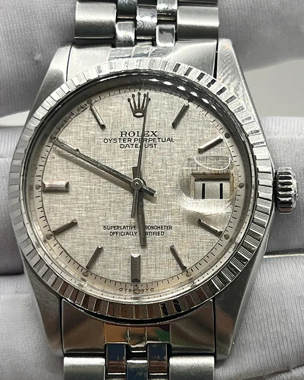 Rolex Datejust 36MM Silver "Sigma Linen" Dial Jubilee Bracelet (1603)