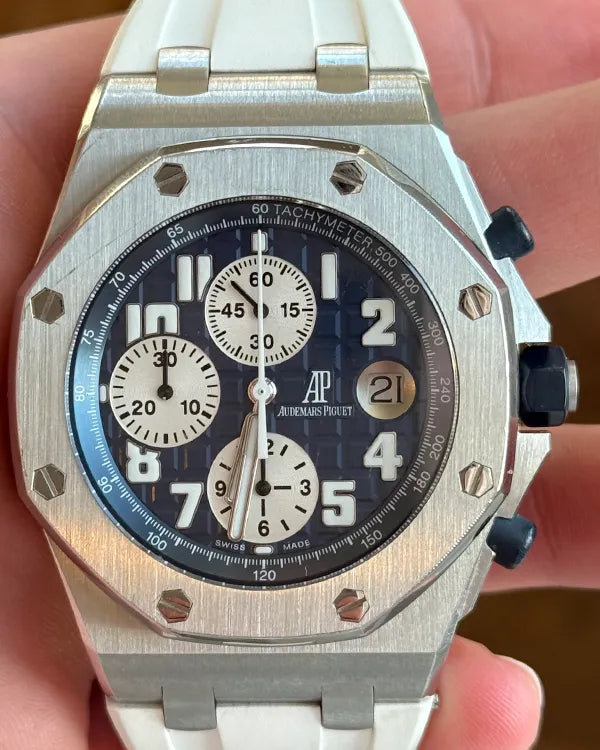 Audemars Piguet Royal Oak Offshore "Porto Cervo" L.E.  44MM Blue Dial Rubber Strap (26188ST.OO.D305CR.01)