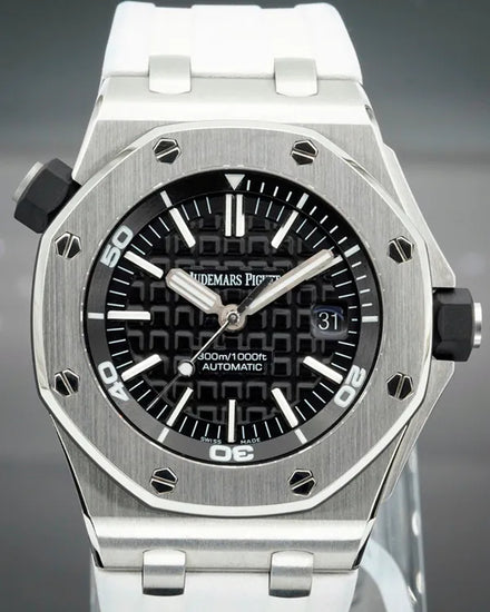 Audemars Piguet Royal Oak Offshore Diver 42MM Black Dial Rubber Strap (15703ST.OO.A002CA.01)