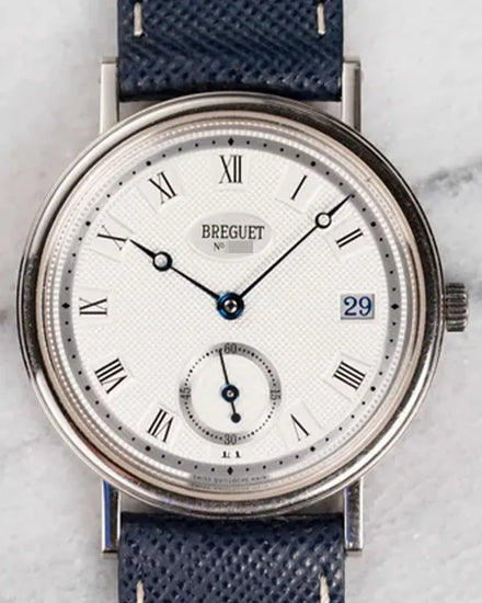 Breguet Classique 34MM White Dial Aftermarket Leather Strap (5920)