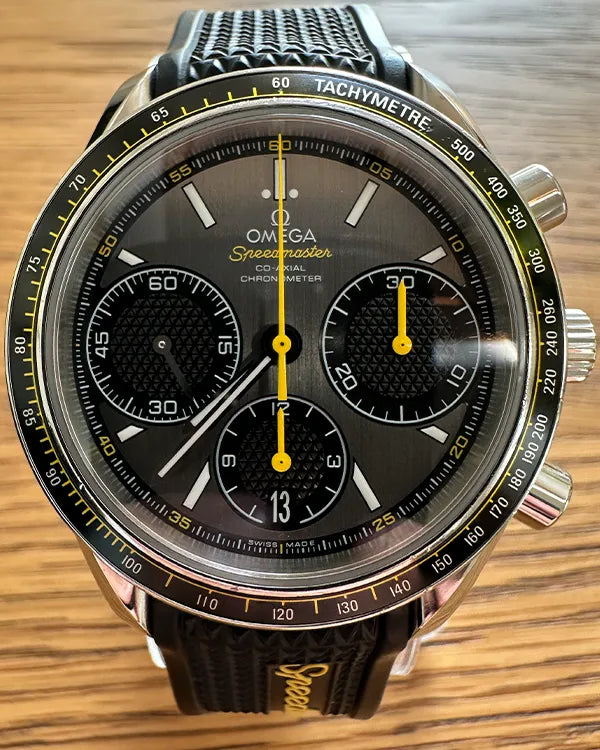 Omega Speedmaster Racing 40MM Grey Dial Rubber Strap (326.32.40.50.06.001)