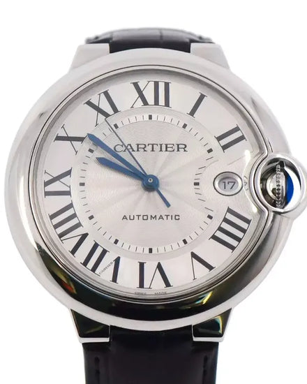 2025 Cartier Ballon Bleu De Cartier 40MM Silver Dial Leather Strap (WSBB0039)